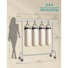 SONGMICS Clothes Rack with Wheels, Heavy-Duty Garment Rack with Extendable