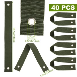 WOPPLXY 40 Pcs Tree Straps for Staking, Anti-Pour Tree Support Straps for Staking Newly Planted Saplings and Hurricane Protection, Tree Straightening Ties (Green)