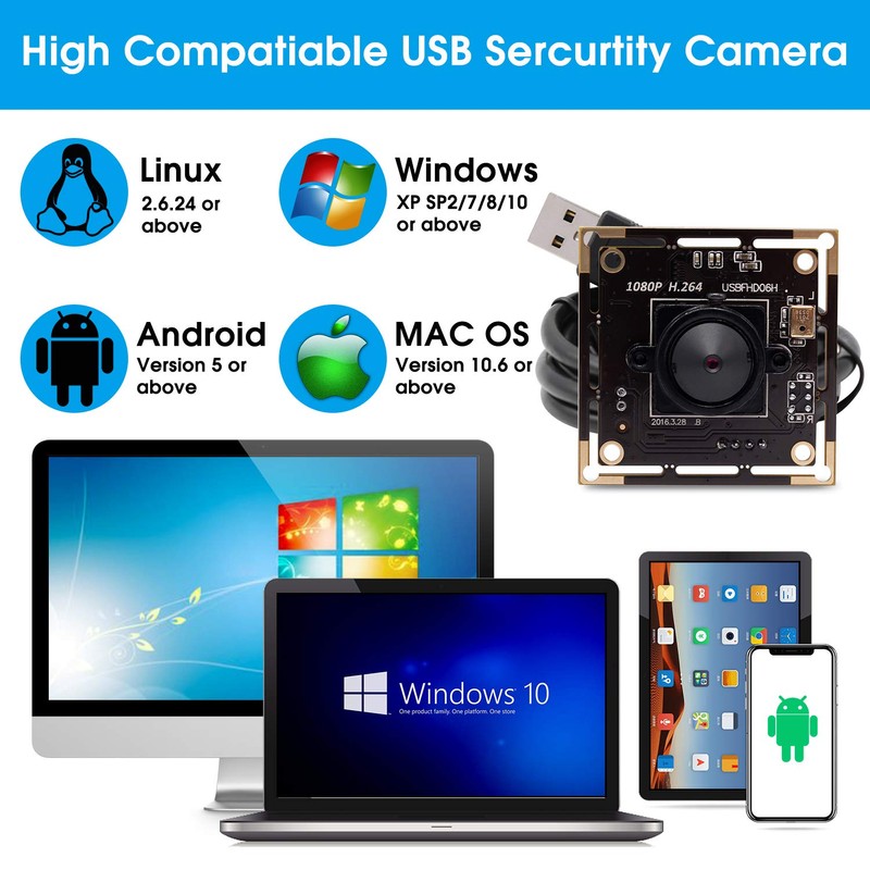 Svpro 1080P USB Camera Module Board with Micphone IMX 323