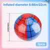 SAVITA 3pcs Spider Web Beach Balls, PVC Material Inflatable Blue