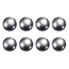 sourcing map 8pcs Precision Balls 18mm Diameter G10 Chrome Steel Ball for Bearings, Silver