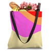 Retro Waves Swirls Pastel Rainbow Wavy Stripes 70s Aesthetic Tote