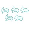 100pcs Paper Clips Prevent Slip Cute Rabbit Shaped Decorative Bookmark