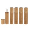 POFET 5pcs 10 ml Natural Bamboo Refillable Empty Essential Oil