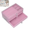 Acrylic Jewelry Organizer 3 Drawers Storage Box Transparent Jewelry Display