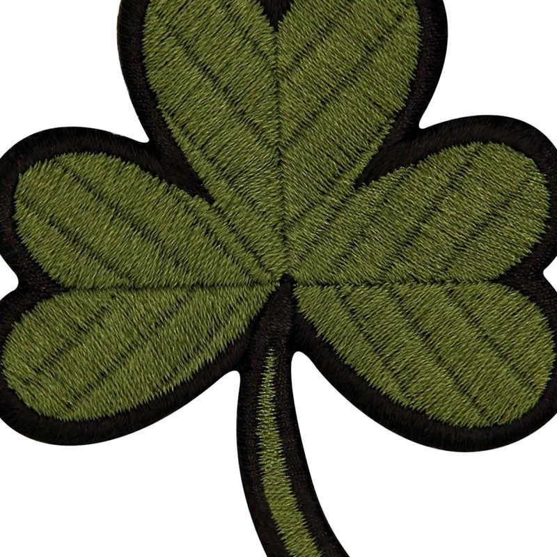 Tactical Irish Clover Patch Embroidered Applique Lucky Shamrock Iron On