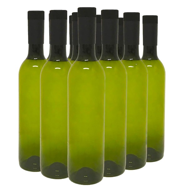 nicebottles Plastic Wine Bottles & Screw Caps, Green, 750ml -