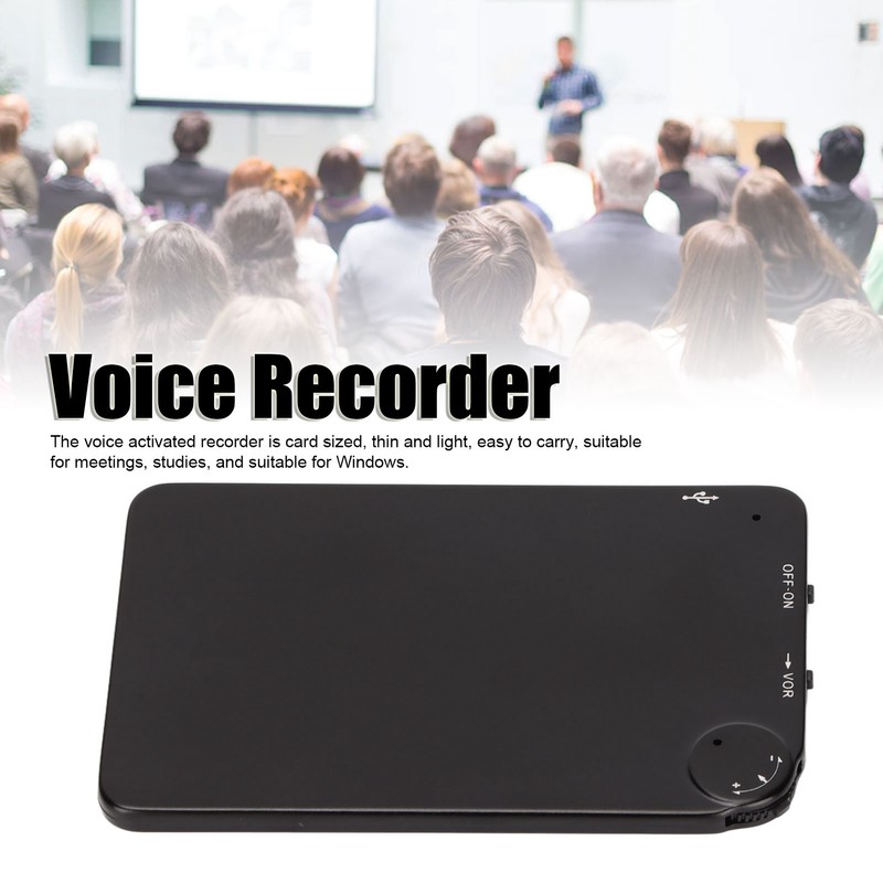 Voice Activated Recorder Portable Adjustable Noise Reduction Sound Recording Device