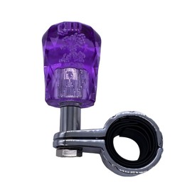 Steering Wheel Spinner, Crystal, Diamond Cut, Foam, Universal Parts, Truck, Mini Car, HiAce, Steering Wheel Cover, Handle Knob, Easy Installation, Custom Dress Up, 3 Types, Total of 3 Types, Clear,