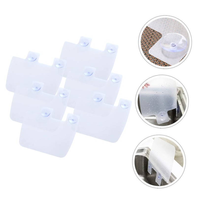 SHOWERORO 6pcs Kitchen Waterproof Baffle Rinse Aid Kitchen Sink Backsplash