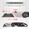 HAUTMEC Folding Utility Knife with 10-Pack SK2H Blades, Heavy-Duty Aluminum