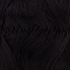 Cottonify DK Weight Pack of 2 100% Combed Cotton Mercerized Crochet and Knitting Yarn| Four Ply DK Medium Weight | Gassed & Mercerized Ne 6/4 Soft Yarn – 186 Yd 100 Grams per Ball | (2, Black)