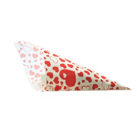 Paper Cones with Red Hearts PGV Design Length Approx. 19 cm for Approx. 125 g Capacity (Pack of 200)