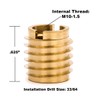 E-Z LOK EZ-400-M10 Threaded Inserts for Wood Installation Kit, Brass