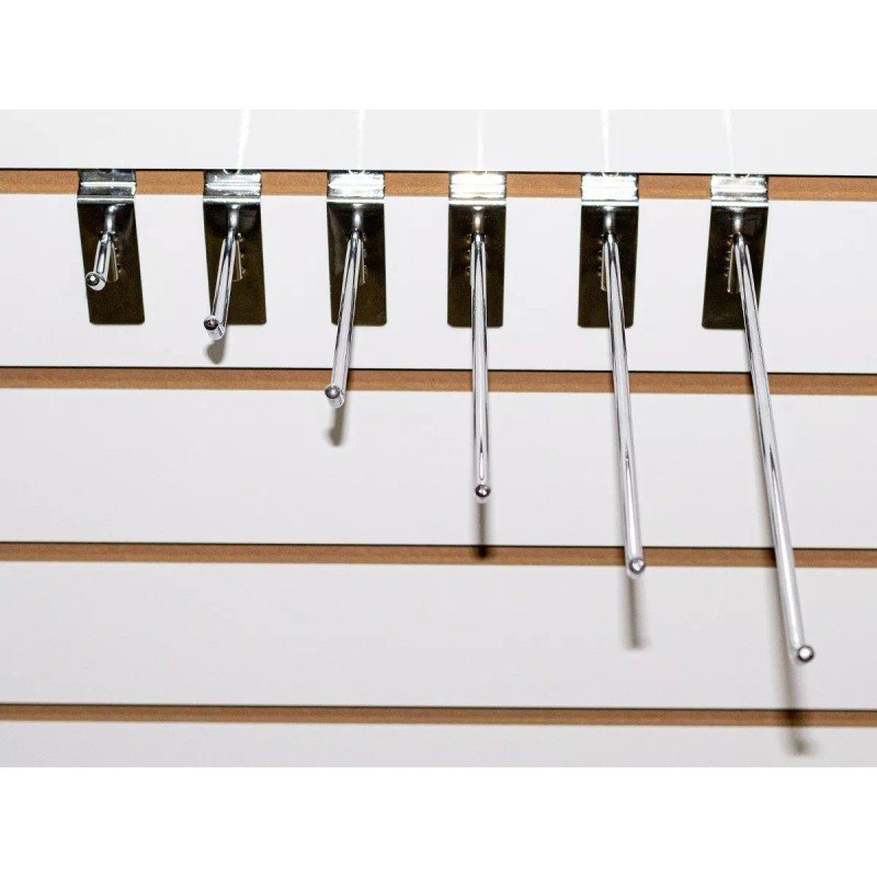 Exhivit Gancho Blister 25 Cms Cromo Panel Ranurado Exhibipanel 50pz