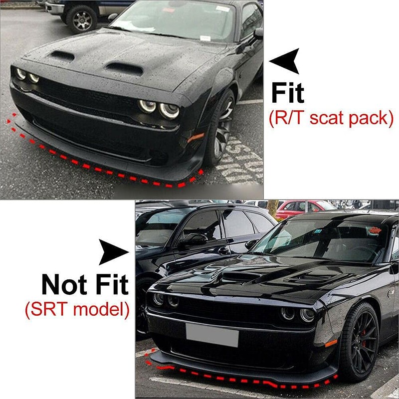 Front Bumper Lip Splitter Protector Replacement for 2015-2022 2023 2024