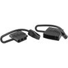 CURT 58761 Vehicle and Trailer-Side 4-Pin Flat Wiring Harness Dust Covers, 2-Pack, Black