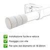 GIRASOLE HOME® 18-20mm Diameter Curtain Rod End End Piece Aluminium