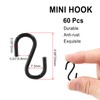 Rierdge Metal Small S Hook Black Hanging Hooks S Shaped