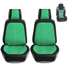 FH Group Car Seat Covers Front Set Ultra Automotive Seat Cushions-Low Back Car Seats,Universal Fit, MINT Automotive Seat Cover,Car Seat Cushion,Airbag Compatible Car Seat Cover for SUV,Sedan with Gift