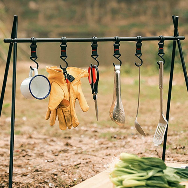 Outdoor Camping Multi Functional Cookware Pot Hanging Hook Portable Camping