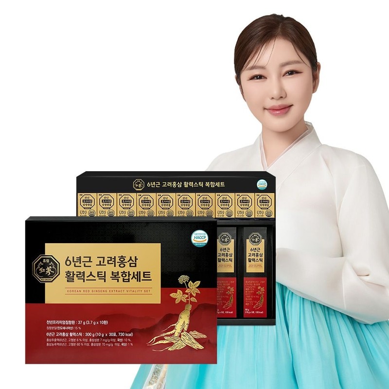 Hurum Red Ginseng Extract Gift Set (3.7g*10 pills+10g*30 packets) (Choose