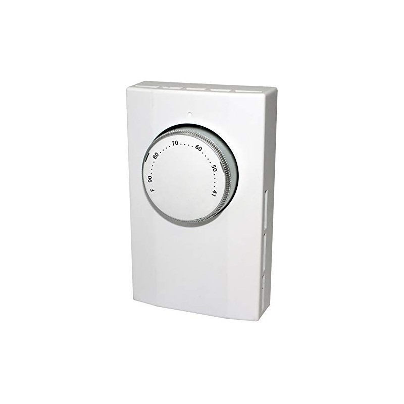 KING K101 Single Pole Line Voltage Thermostat, 120-277V, White