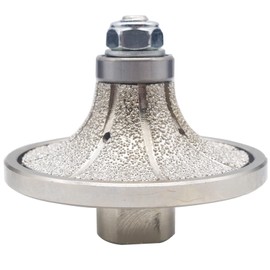 MOSTARTOOLS B25 1 Inch Demi Bullnose Half Bullnose Coarse Vacuum Brazed Diamond Hand Profiler Router Bit Profile Wheel with 5/8-11 in Thread for Granite,Marble,Tile,Travertine,Concrete Countertop