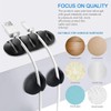 20Pcs Black Cable Management Clip Organizer Sticky Silicone Self-Adhesive Cable