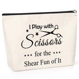 Funny Hair Stylists Gift Makeup Bag for Women Hairdresser Gift Funny Salon Owner Gift Cosmetology Graduation Gift for Barber Friend Hair Dresser Birthday Present for Hairdresser Cosmetic Pouch