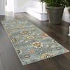 Maples Rugs Fleur Contemporary Motif Hallway Entryway Runner Non Skid