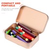 COHEALI Metal Rectangular Empty Hinged Tins: 5 Pack Mini Portable