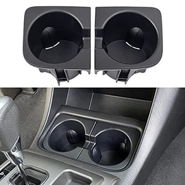 JDMCAR Car Cup Holder Inserts Replacement for Toyota Tacoma 2005 to 2015, Durable Cup Holder Inserts Drink Holder Accessories 66991-04012,66992-04012,Black