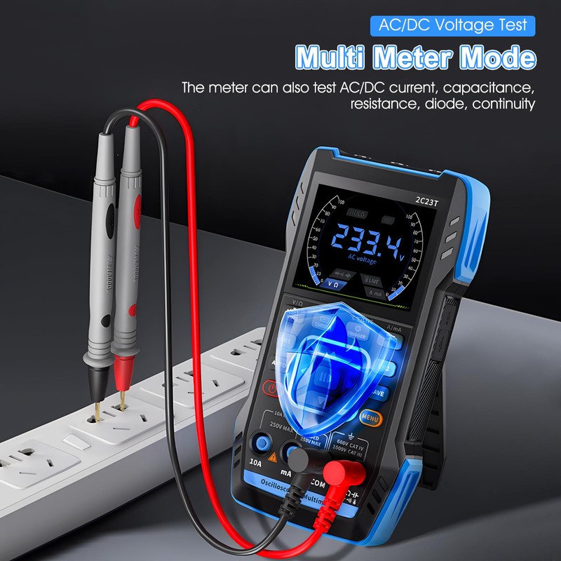 3 in 1 Handheld Oscilloscope Multimeter DDS Generator with 2