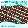 Brown Lash Clusters 280PCS Eyelash Clusters Natural Looking Individual Lash