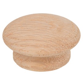 Solid Oak Drawer Knob | Diameter: 1 3/4" | Wooden Handle for Antique Cabinet Door, Dresser Drawer, Desk | Furniture Reproduction Hardware | DK2-O