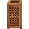 AquaTeak Grate Teak Waste Basket