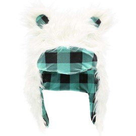 Lazy One Critter Cap Hat for Kids, Fun, Cold-Weather, Animal Hats, Cute, Warm, Winter, Cozy, Ear covers, Bigfoot, Abominable Snowman, (Yeti, X-LARGE)