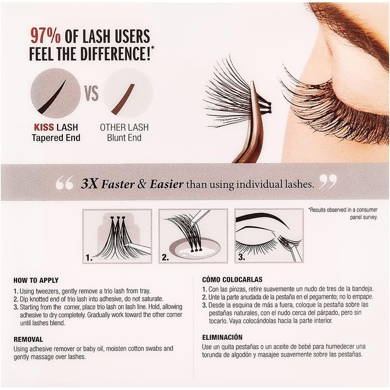 Kiss Products Ever Ez Trio Lashes Medium, 0.03 Pound
