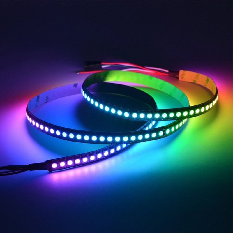 WESIRI WS2812B LED Strip Lights 3.2ft 1M WS2812B 144LEDs Programmable
