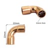 16 x 90-Grad-Winkel-Kupferrohrverschraubung, Löten, ID-Anschluss für HVAC-Kühlgeräte (9.6mm (3/8"))