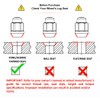 White Knight 1706SBK-4 Black M12x1.25 Bulge Acorn Lug Nut, 4
