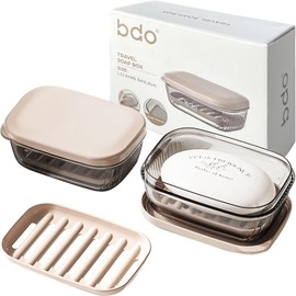 HAKUKU Prueba de Fugas Jabonera de Viaje, A Prueba de Fugas Bandeja de Jabón de Baño Portátil con Bandeja Adecuada para Baño Viajar