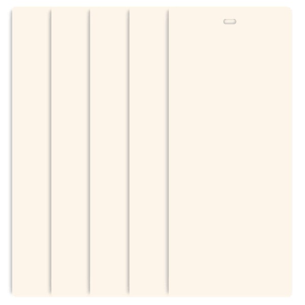 DALIX PVC Vertical Blind Replacement Slats Curved Smooth Ivory 82.5