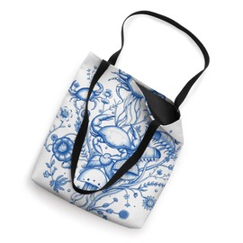 Futuristic Submarine Creatures White Y3K Aesthetic Style Y3K Tote Bag