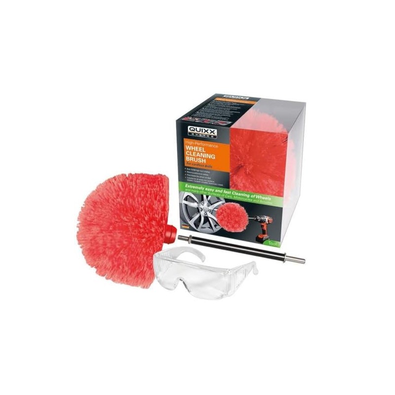 Quixx QWCB1 Wheel Cleaning Brush, Suitable for Cordless Drills and