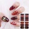 4 Sheets Christmas Nail Wraps Stickers 5D Charms Gold Reindeer