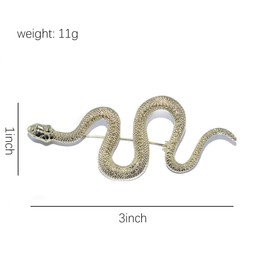 ROFARSO Snake Brooch Pins for Women Animal Fashion Jewelry, Accessory for Party Wedding Gift, Gift for Women Girl (Gold)