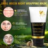 Snail Mucin Glass Glow Hydrogel Face Masks Skincare, Collagen Night