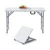 BOOSDEN 4 Foot Folding Table, Portable Rectangle Card Table, Indoor